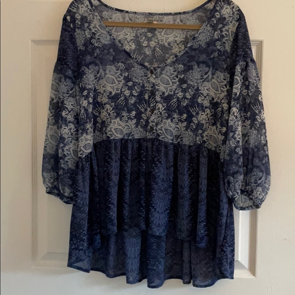 Babydoll long sleeve tunic